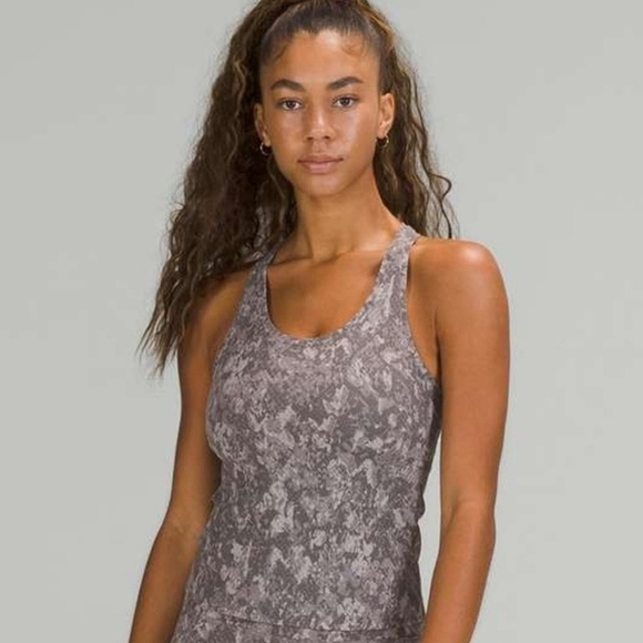 Lululemon Cool Racerback Tank Top Shorter Length Hideaway Camo Lunar Rock Multi - Picture 1 of 4